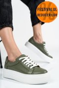 PANTOFI SPORT DAMA PIELE NATURALA OLIVE 3S77001