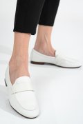 MOCASINI ALBI PIELE NATURALA WS-263R01