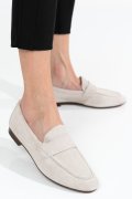 MOCASINI BEJ PIELE NATURALA INTOARSA MVES-263R01
