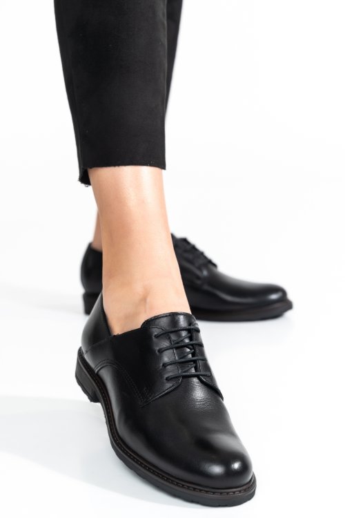 Pantofi negri piele naturala 2s777