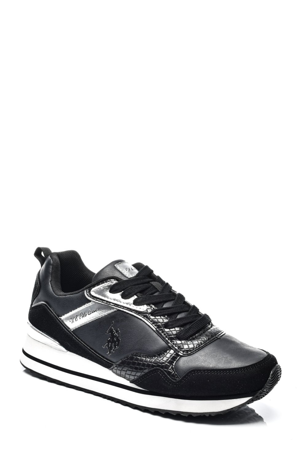 U.S. POLO ASSN, PANTOFI SPORT BLACK SILVER FEY003