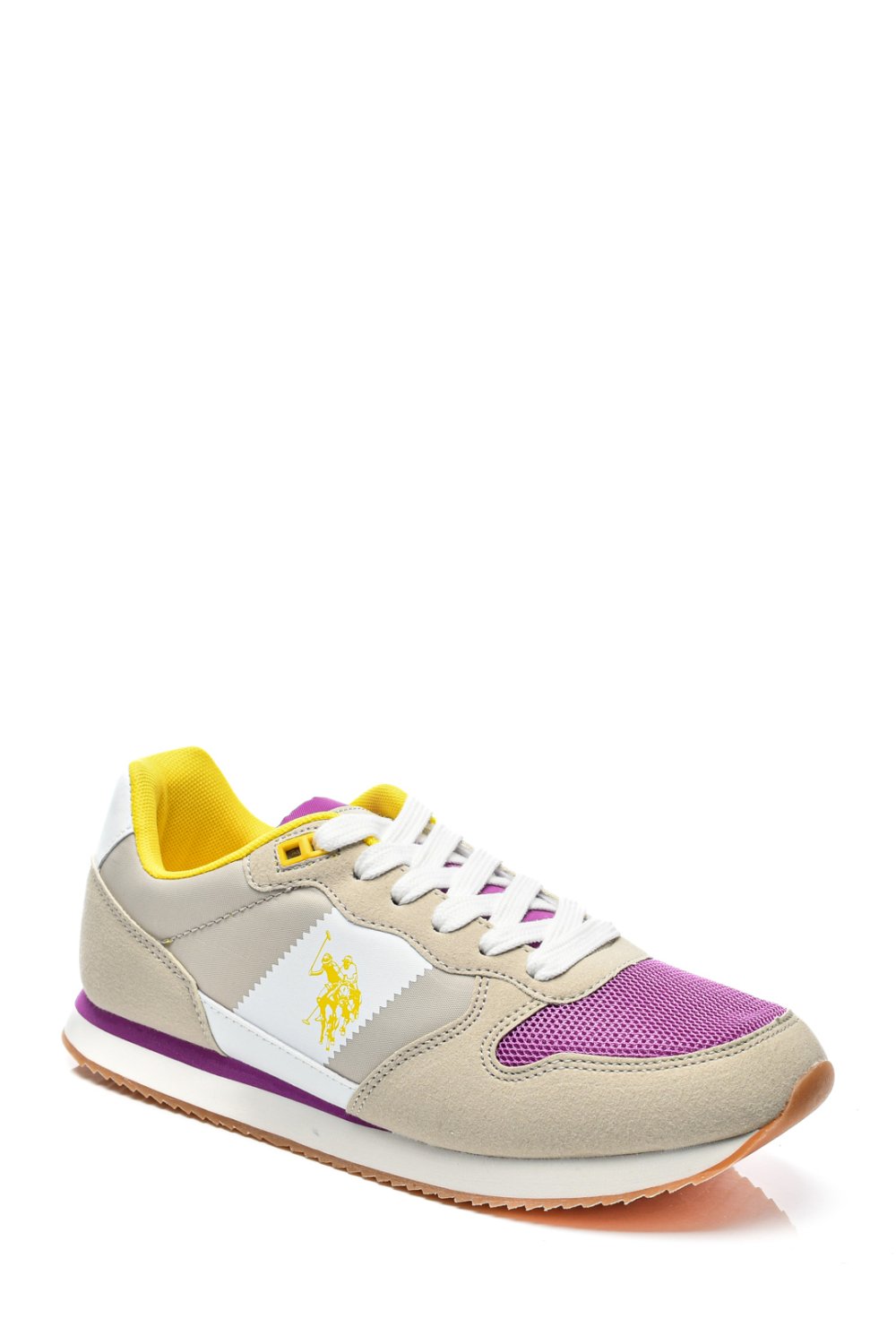 U.S. POLO ASSN, PANTOFI SPORT BEIGE FUCHSIA NOBIW005