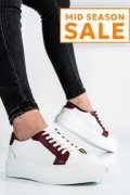 PANTOFI SPORT DAMA PIELE NATURALA ALB VISINIU 3S77001