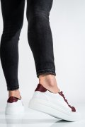 PANTOFI SPORT DAMA PIELE NATURALA ALB VISINIU 3S77001