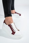 PANTOFI SPORT DAMA PIELE NATURALA ALB VISINIU 3S77001
