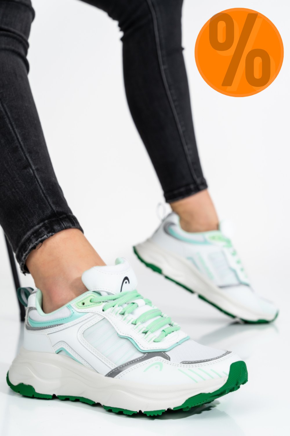 HEAD, PANTOFI SPORT WHITE GREEN HDWC07200