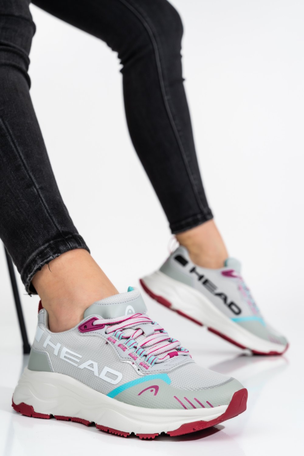 HEAD, PANTOFI SPORT GREY FUCHSIA HDWC07003