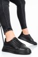 Pantofi sport negri piele naturala 7s77206