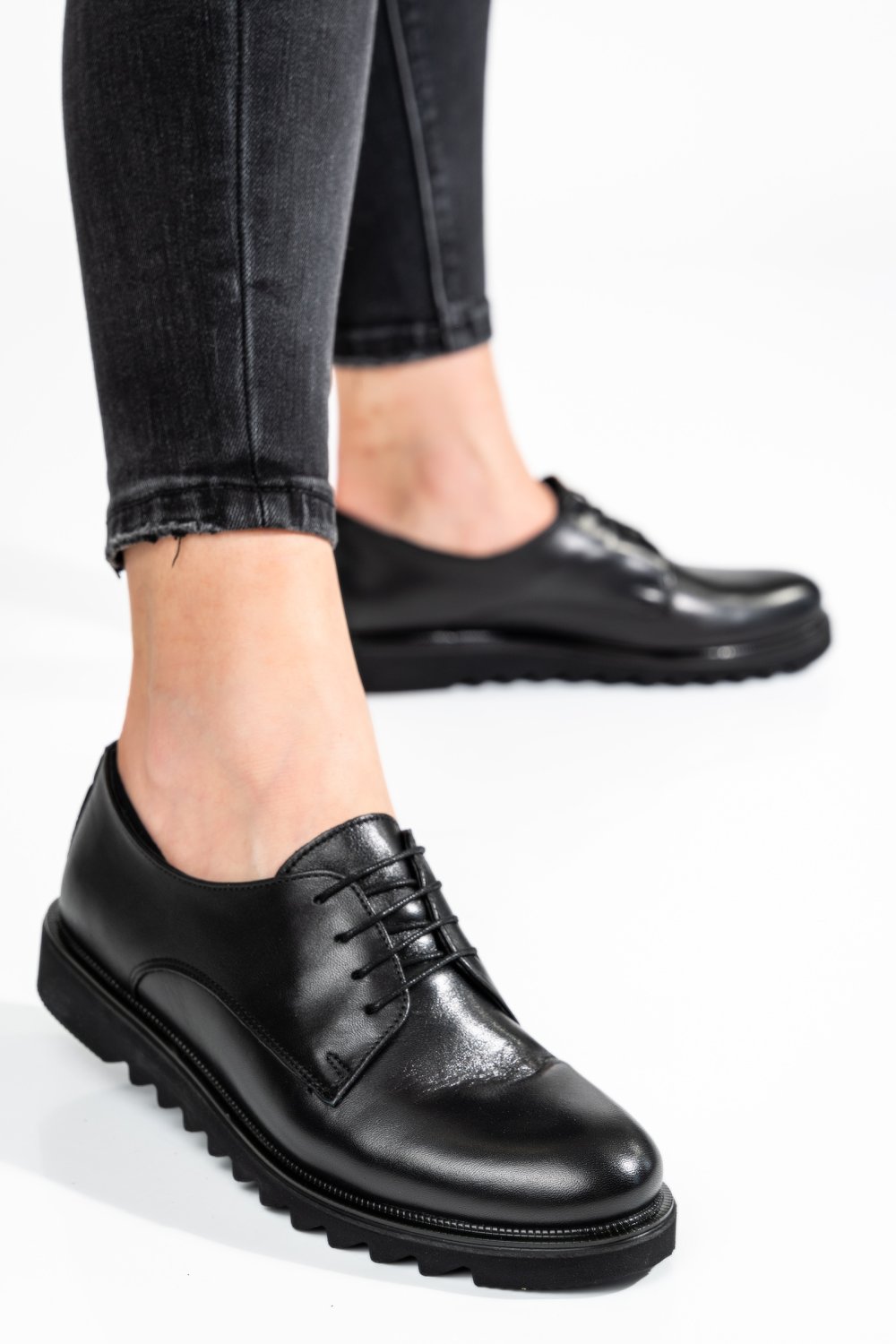PANTOFI NEGRI PIELE NATURALA 2S7701670