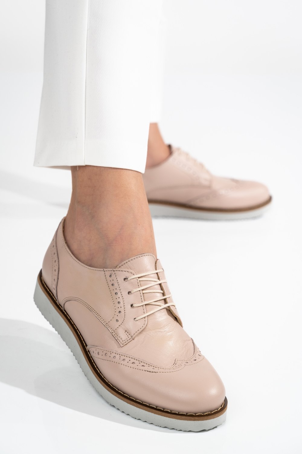 PANTOFI NUDE PIELE NATURALA TABITA