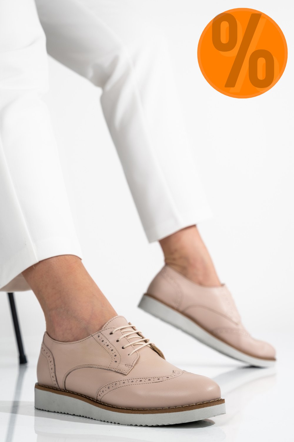 PANTOFI NUDE PIELE NATURALA TABITA