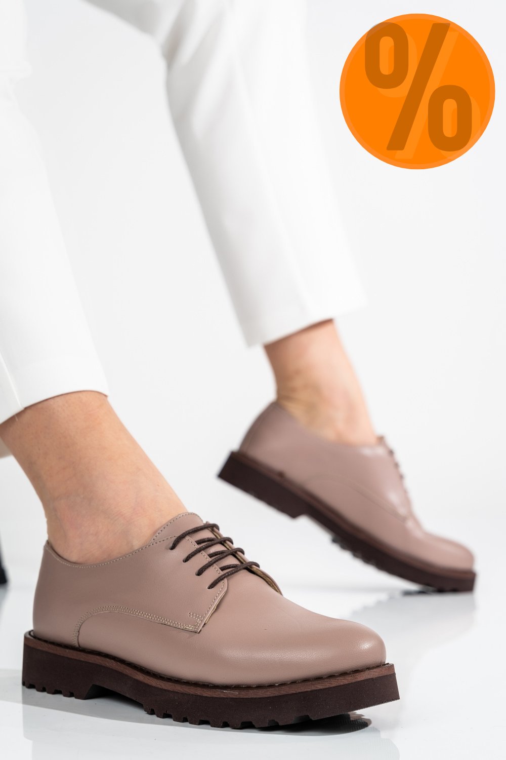 PANTOFI NUDE PIELE NATURALA 1S7792656