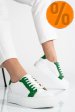 Pantofi sport dama piele naturala white green 3s77001