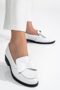 MOCASINI ALBI PIELE NATURALA 2S77110