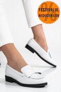 MOCASINI ALBI PIELE NATURALA 2S77110