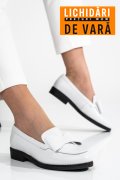 MOCASINI ALBI PIELE NATURALA 2S77110