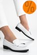 Mocasini albi piele naturala 2s77110
