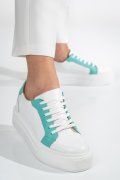 PANTOFI SPORT DAMA PIELE NATURALA WHITE BLUE 3S77001