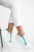 PANTOFI SPORT DAMA PIELE NATURALA WHITE BLUE 3S77001