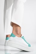 PANTOFI SPORT DAMA PIELE NATURALA WHITE BLUE 3S77001