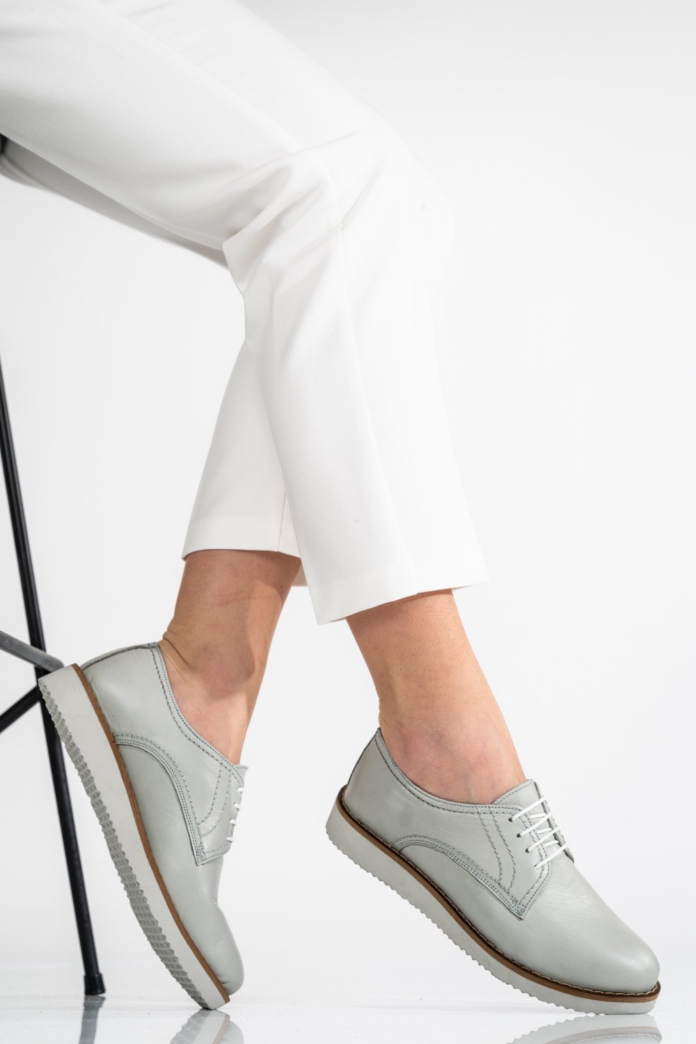 PANTOFI GRI PIELE NATURALA 1S7772614NP
