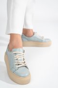 PANTOFI SPORT DAMA PIELE NATURALA BLEU TALPA BEJ 3S77001