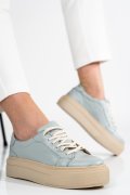 PANTOFI SPORT DAMA PIELE NATURALA BLEU TALPA BEJ 3S77001