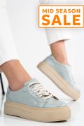 PANTOFI SPORT DAMA PIELE NATURALA BLEU TALPA BEJ 3S77001
