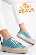 PANTOFI SPORT DAMA PIELE NATURALA TURCOAZ  3S77001