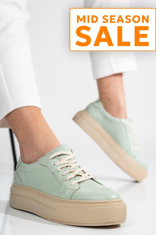 Pantofi sport turcoaz deschis piele naturala 3s77000