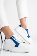 PANTOFI SPORT DAMA PIELE NATURALA BLUE WHITE 3S77001
