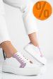 Pantofi sport dama piele naturala white purple 3s77000