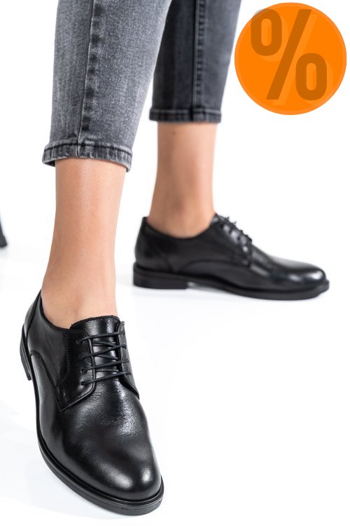 Pantofi negri piele naturala 2s7711697np