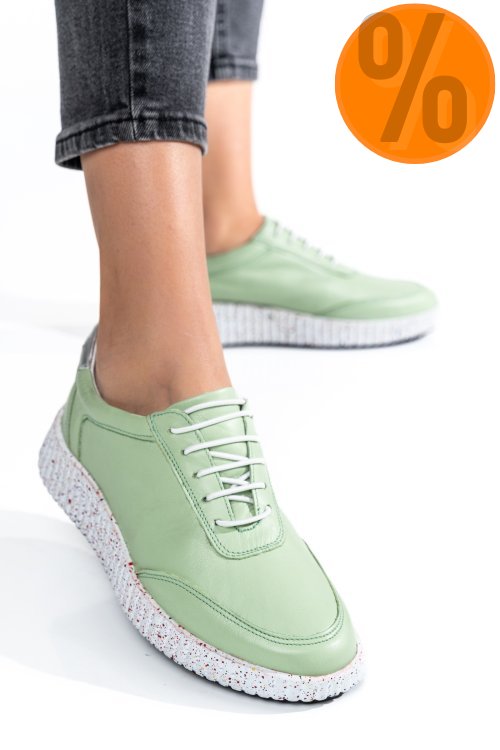 Pantofi sport verzi piele naturala 231688np