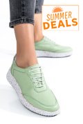 PANTOFI SPORT VERZI PIELE NATURALA 231688NP