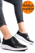 PANTOFI SPORT NEGRI PIELE NATURALA 231688NP