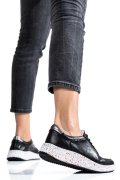 PANTOFI SPORT NEGRI PIELE NATURALA 231688NP
