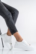 PANTOFI SPORT ALBI PIELE NATURALA 3S77000