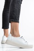 PANTOFI SPORT ALBI PIELE NATURALA 2S7731683NP