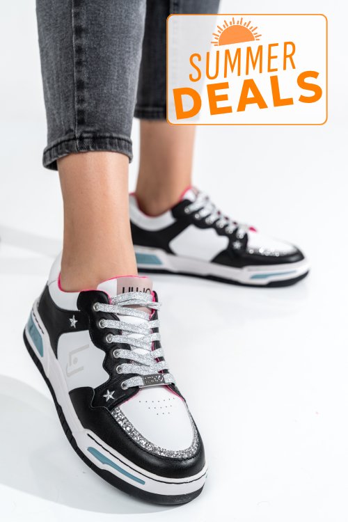 Liu jo, pantofi sport black silver ba2185