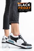 LIU JO, PANTOFI SPORT BLACK SILVER BA2185