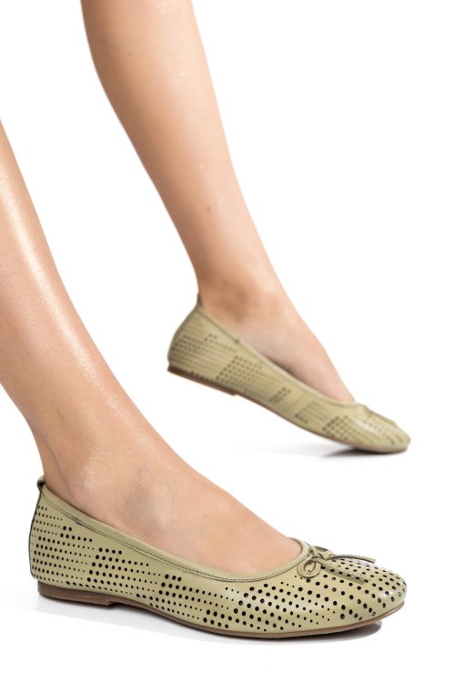 Balerini olive piele naturala 1s770056