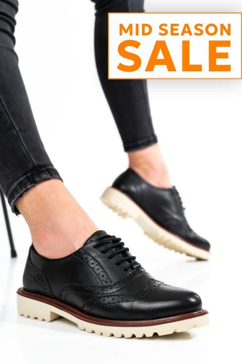 Pantofi femei piele naturala negri 8s77877