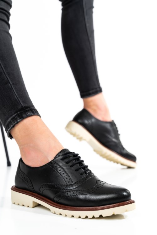 Pantofi femei piele naturala negri 8s77877