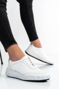 PANTOFI SPORT ALBI PIELE NATURALA 231688NP
