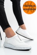 PANTOFI SPORT ALBI PIELE NATURALA 231688NP
