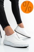 PANTOFI SPORT ALBI PIELE NATURALA 231688NP