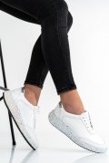 PANTOFI SPORT ALBI PIELE NATURALA 231688NP