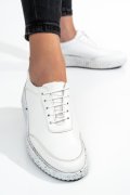 PANTOFI SPORT ALBI PIELE NATURALA 231688NP