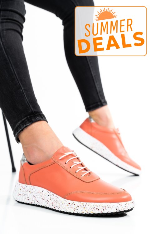Pantofi sport roz piele naturala 231688np